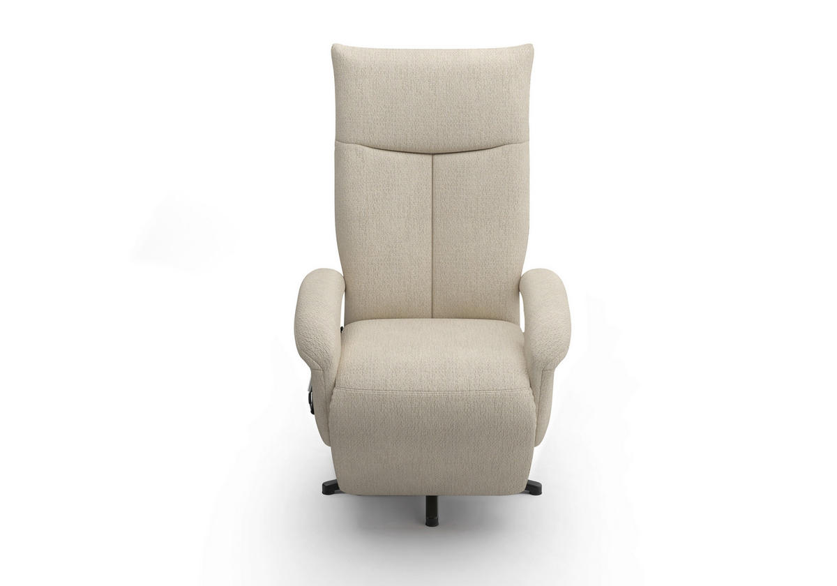 SESSEL in Chenille Sandfarben  - Sandfarben/Schwarz, Modern, Textil/Metall (74/112/82cm) - Sit & More