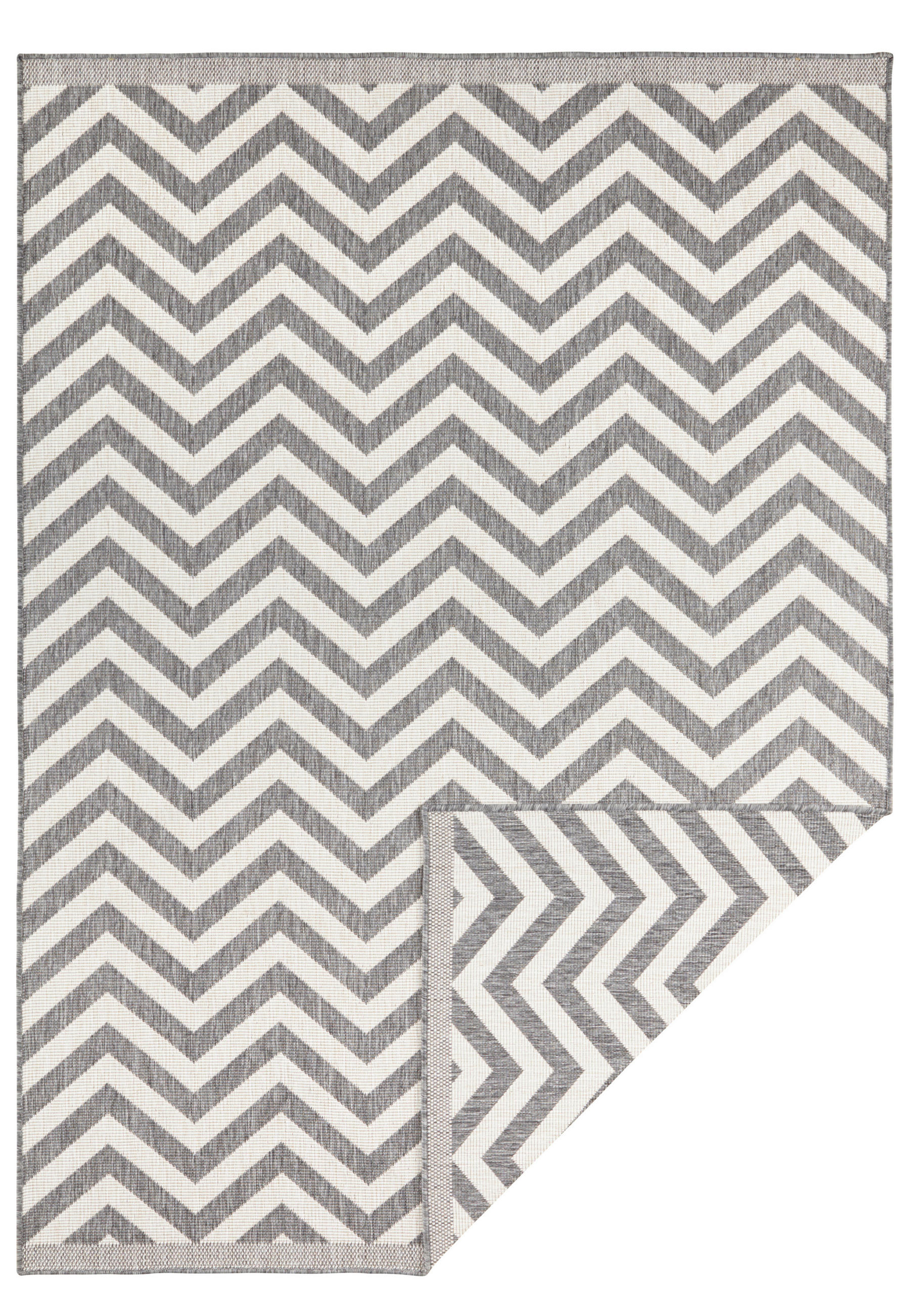 OUTDOORTEPPICH 80/150 cm Twin Supreme Creme, Grau  - Creme/Grau, Design, Kunststoff (80/150cm)