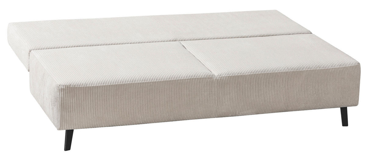 SCHLAFSOFA Cord Beige  - Beige/Schwarz, Modern, Textil/Metall (193/85/88cm) - Novel