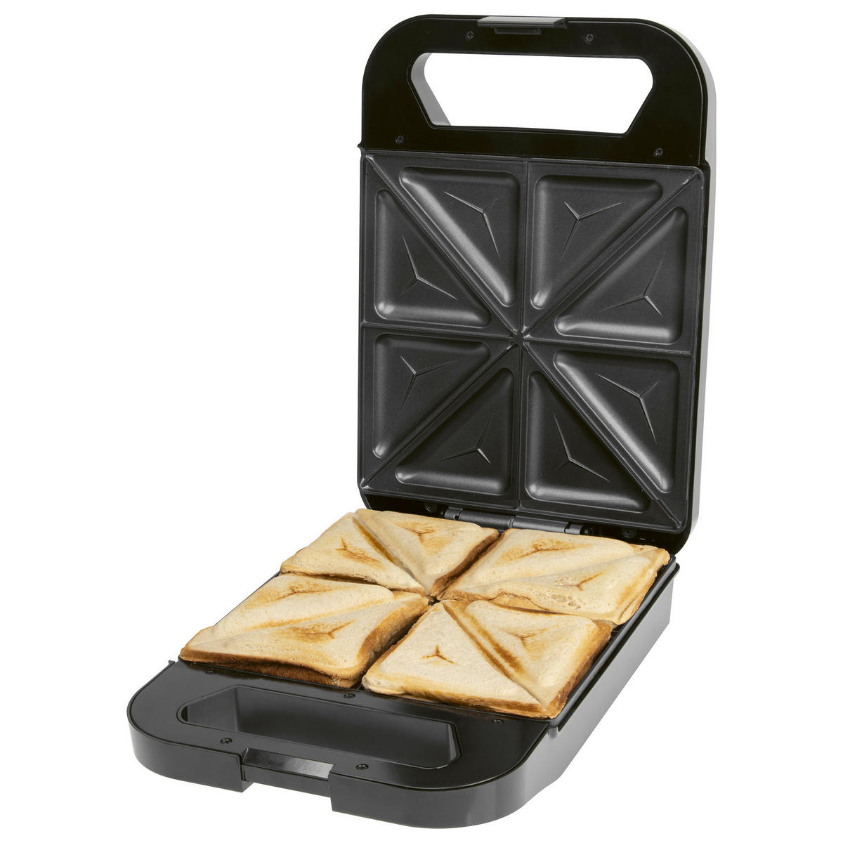 SANDWICHTOASTER  - Schwarzchrom, Trend, Metall (24,5/11,0/34,5cm) - Bomann
