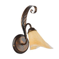 WANDLEUCHTE 21/21/32 cm   - Bronzefarben, KONVENTIONELL, Glas/Metall (21/21/32cm)
