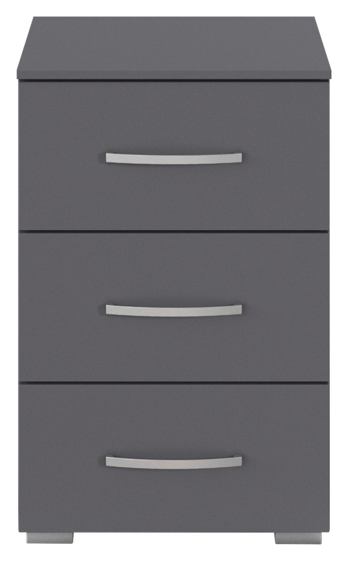 NACHTKÄSTCHEN 40/61/42 cm  in Grau  - Alufarben/Grau, KONVENTIONELL, Holzwerkstoff/Kunststoff (40/61/42cm) - Xora