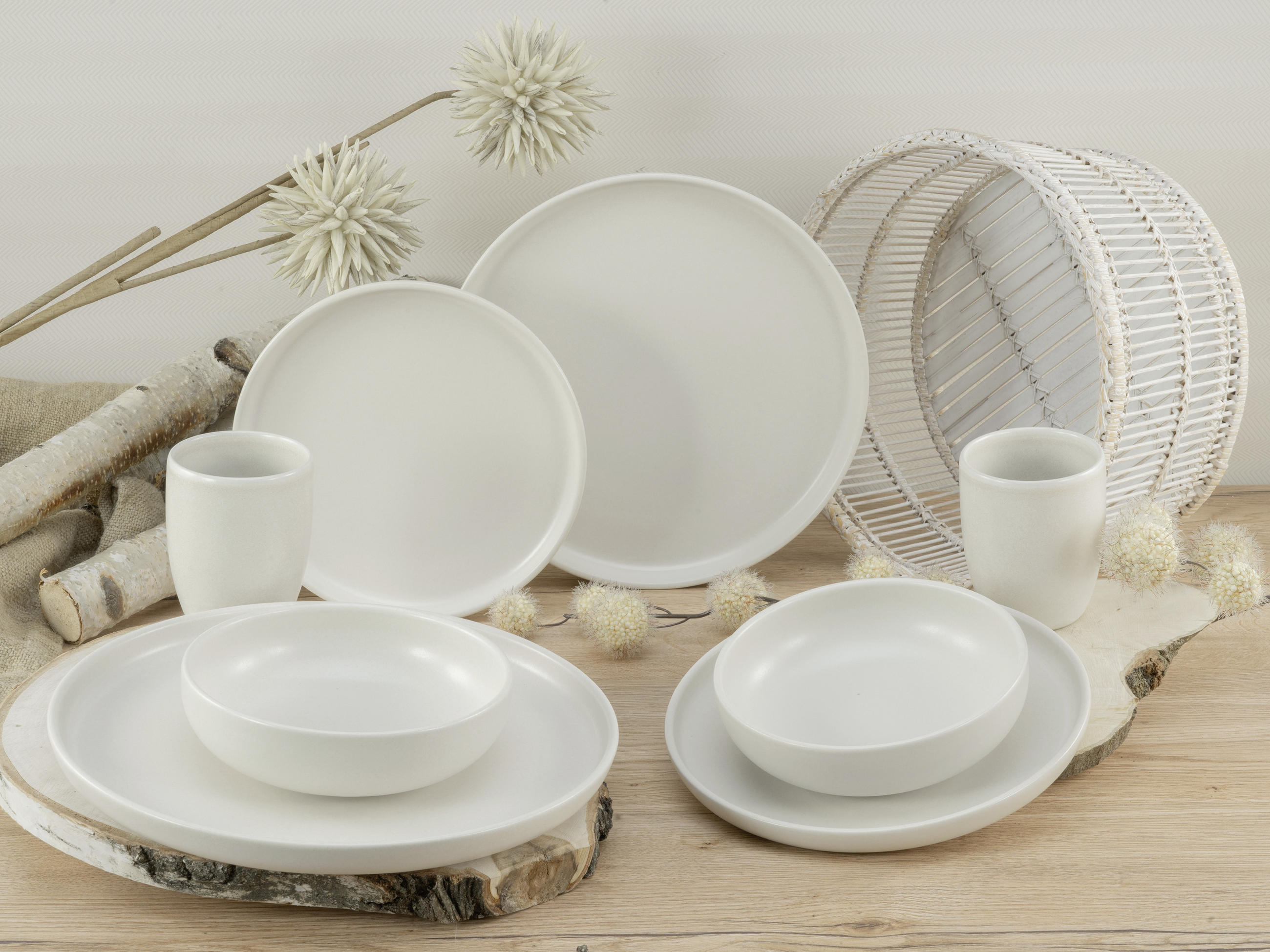 TAFELSERVICE 12-teilig - Weiss, Basics, Keramik - Creatable