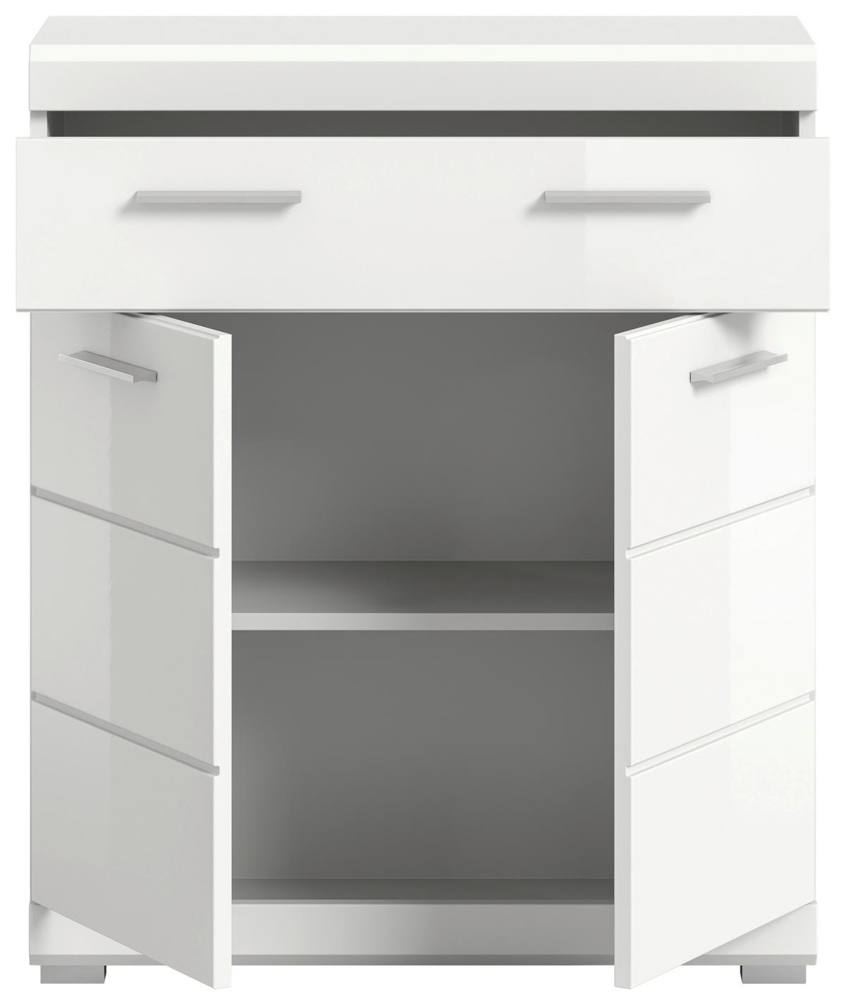 MIDISCHRANK 74/88/31 cm  - Weiss Hochglanz/Weiss, Modern, Holzwerkstoff/Kunststoff (74/88/31cm) - MID.YOU