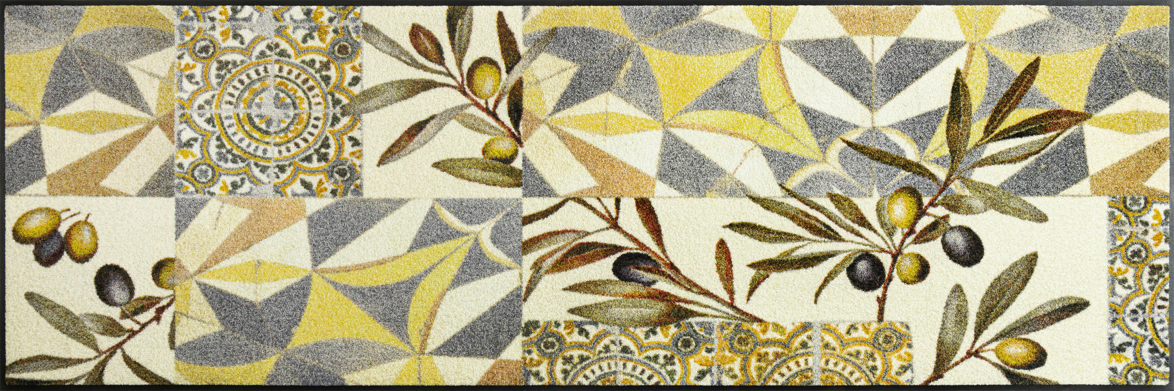 LÄUFER 60/180 cm Citrus Ceramics Beige  - Beige, Trend, Kunststoff/Textil (60/180cm) - wash+dry