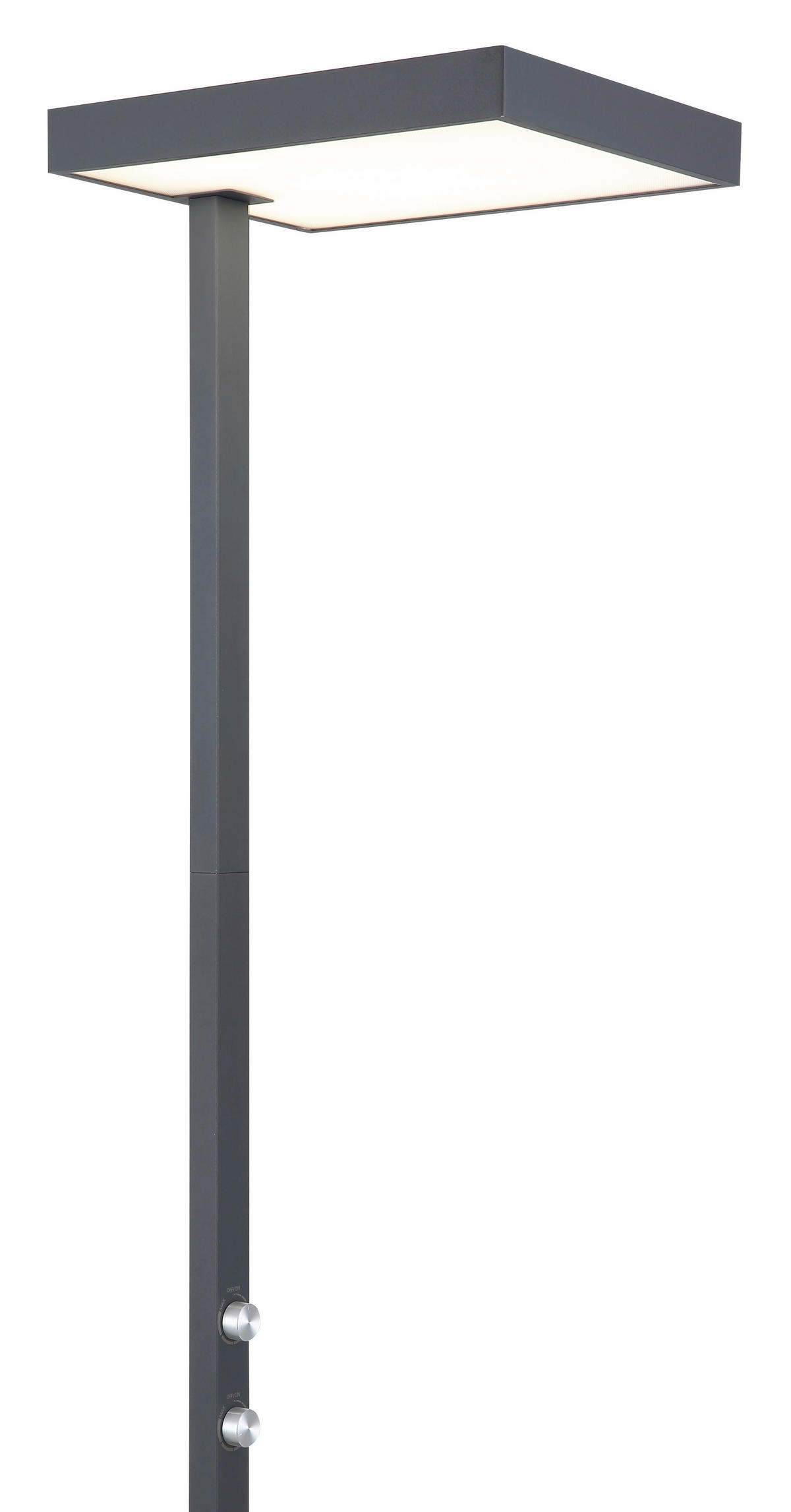 LED-STEHLEUCHTE 40/28/184,8 cm    - Klar/Silberfarben, Design, Kunststoff/Metall (40/28/184,8cm) - Globo