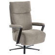 RELAXSESSEL in Textil Beige  - Beige/Schwarz, Design, Textil/Metall (68/117/85cm) - Cantus