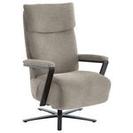 RELAXSESSEL in Textil Beige  - Beige/Schwarz, Design, Textil/Metall (68/117/85cm) - Cantus