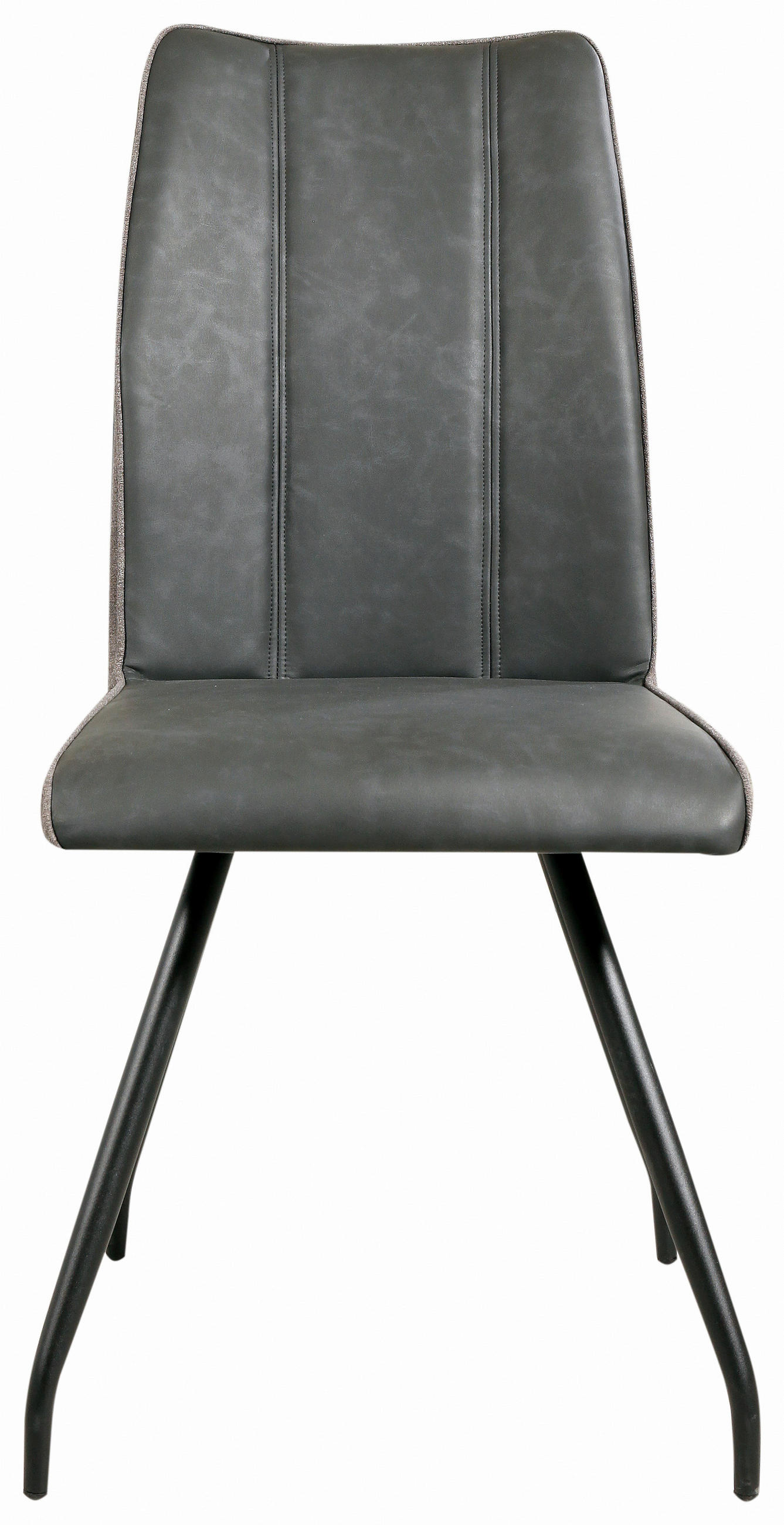 STOL, kovina, tekstil siva  - barve kroma/siva, Design, kovina/tekstil (45/96/62,5cm) - Carryhome