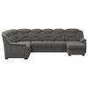 WOHNLANDSCHAFT in Chenille Anthrazit  - Anthrazit/Schwarz, Basics, Kunststoff/Textil (211/330/162cm) - MID.YOU