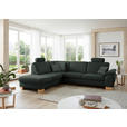 ECKSOFA in Mikrofaser Dunkelgrau  - Wildeiche/Dunkelgrau, KONVENTIONELL, Holz/Textil (236/286cm) - Voleo