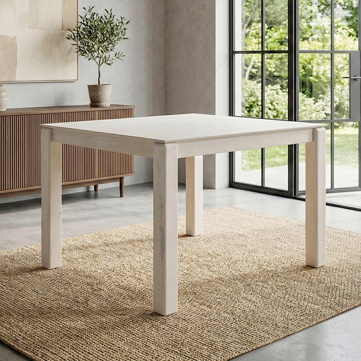Masă din lemn, 80/75/80 cm,   - alb, Design, lemn (80/75/80cm) - Livetastic
