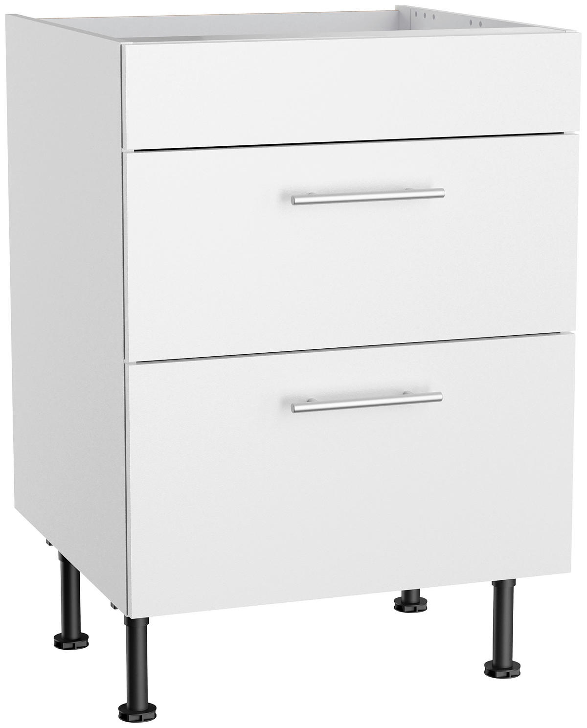 KÜCHENLEERBLOCK 270 cm   in Weiß  - Edelstahlfarben/Anthrazit, Basics, Holzwerkstoff/Metall (270cm) - Optifit