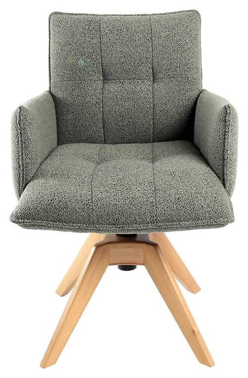 ARMLEHNSTUHL  in Webstoff  - Eichefarben/Grün, Design, Holz/Textil (57/86/65cm) - Valnatura