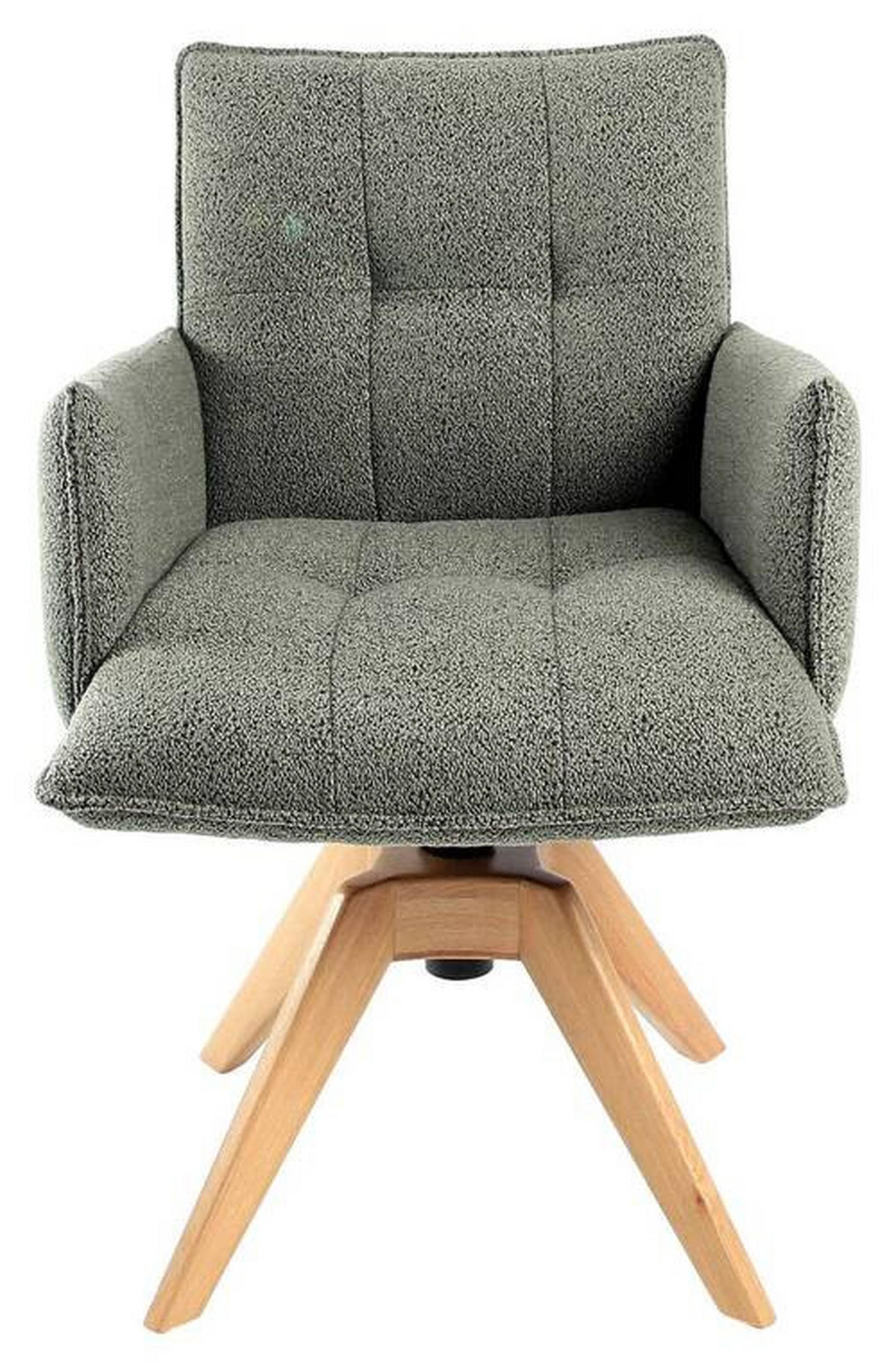 ARMLEHNSTUHL  in Webstoff  - Eichefarben/Grün, Design, Holz/Textil (57/86/65cm) - Valnatura