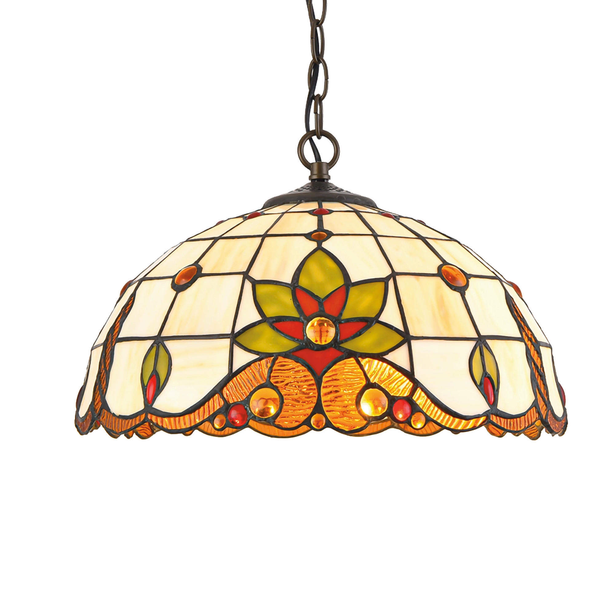 FÜGGŐLÁMPA 40.5/210/40.5 cm  - többszínű, Basics, Üveg (40.5/210/40.5cm)