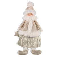 FIGURINĂ DE CRĂCIUN - auriu/crem, Lifestyle, plastic/metal (22/51/19cm) - X-Mas
