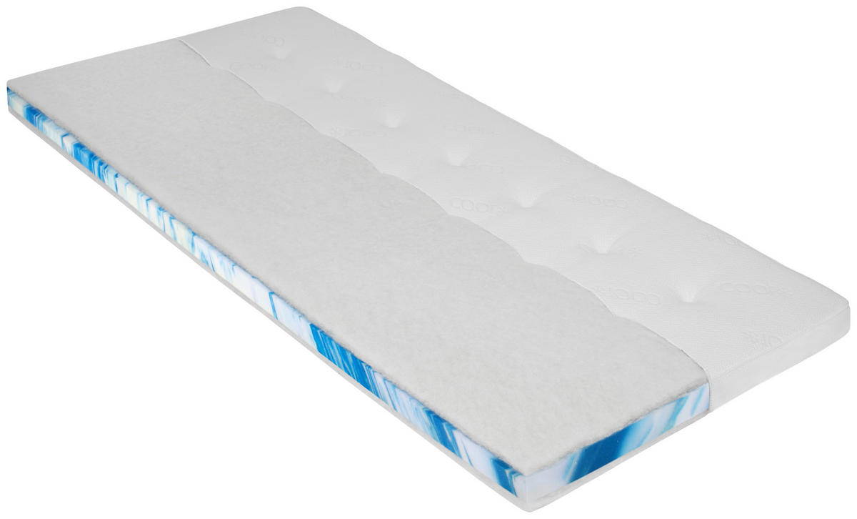 TOPPER 180/200 cm Höhe ca. 8 cm  - Weiß, Basics, Textil (180/200cm) - Boxxx