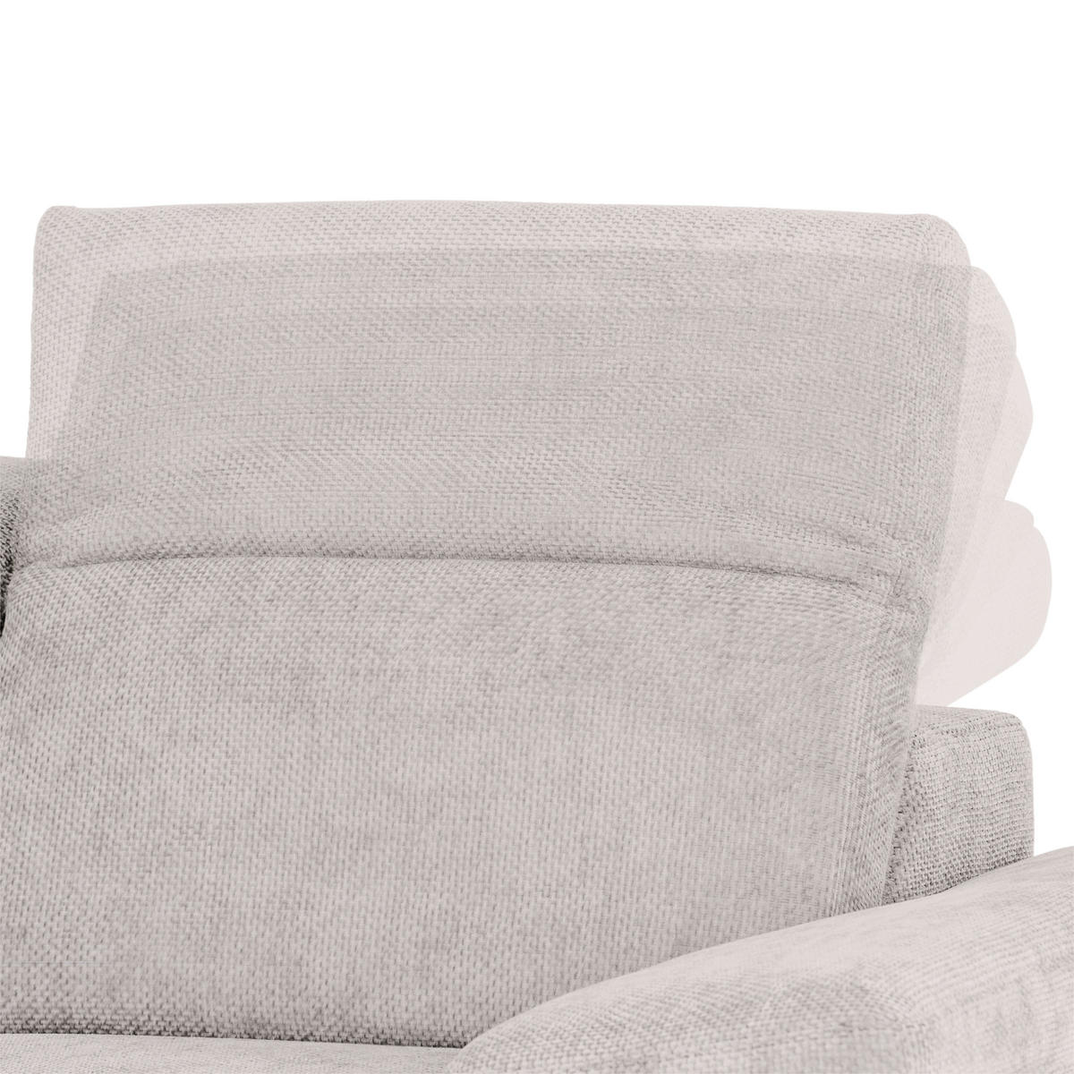 ECKSOFA ROYCE Perlmutt Struktur  - Perlmutt/Schwarz, MODERN, Textil/Metall (194/283cm) - MID.YOU