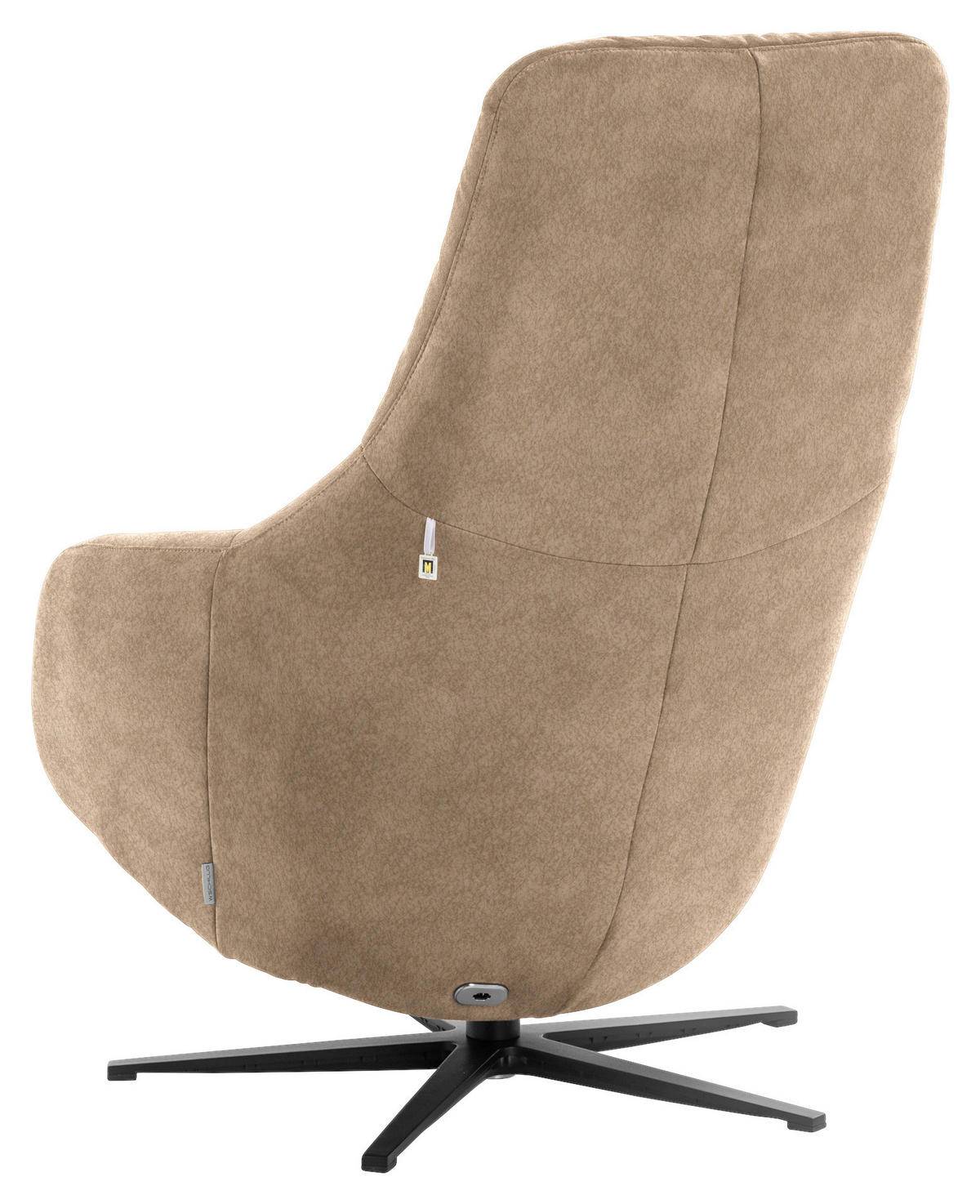 RELAXSESSEL in Textil Sandfarben  - Sandfarben/Schwarz, Design, Textil/Metall (77/108/95cm) - Chilliano