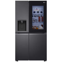 SIDE-BY-SIDE 91,3/179/73,5 cm GSXV91MCLE  - Anthrazit/Schwarz, Trend, Glas/Kunststoff (91,3/179/73,5cm) - LG