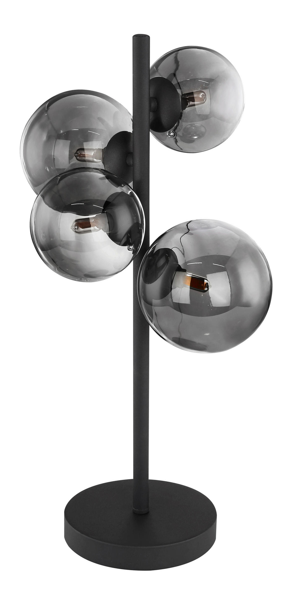 STOLNÍ LED LAMPA, 28/24/48 cm - černá, Design, kov/sklo (28/24/48cm) - Dieter Knoll