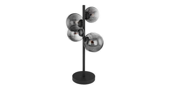 LED-TISCHLEUCHTE 28/24/48 cm - Schwarz, Design, Glas/Metall (28/24/48cm) - Dieter Knoll