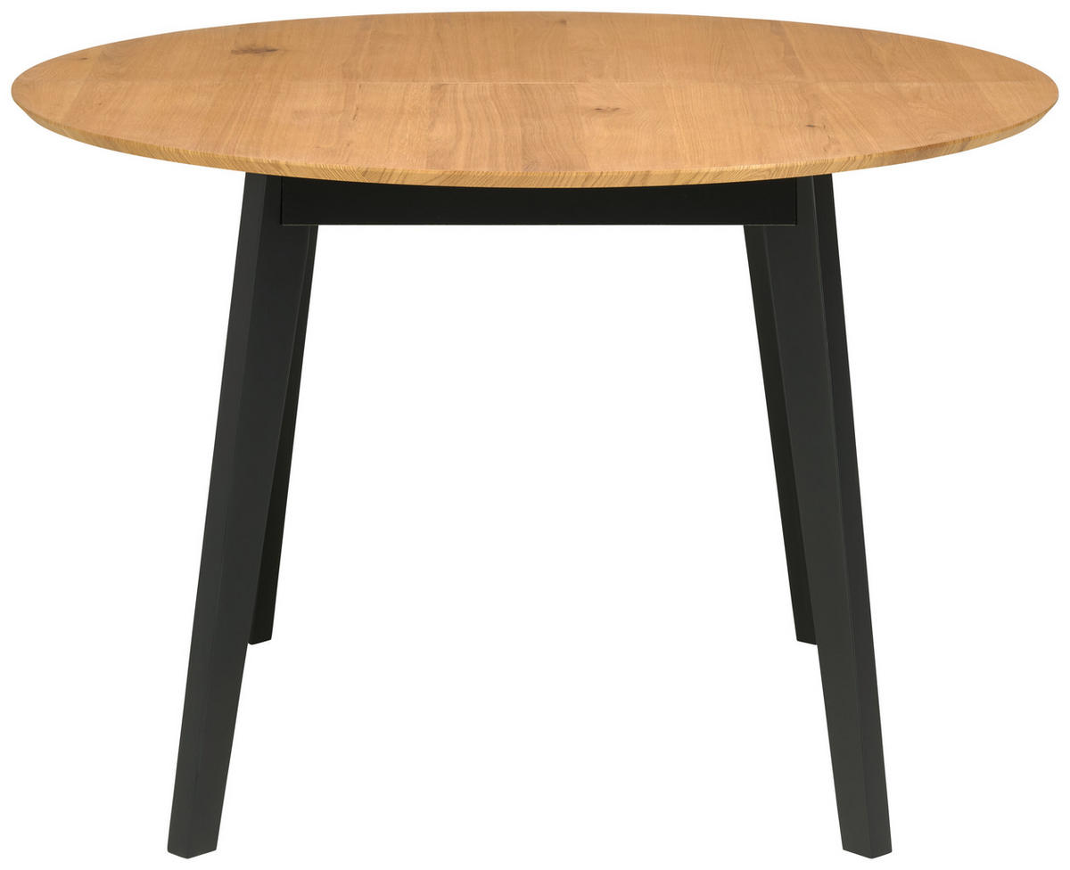 ESSTISCH in Holz, Holzwerkstoff  - Eichefarben/Schwarz, KONVENTIONELL, Holz/Holzwerkstoff (120-200/74/120cm) - MID.YOU