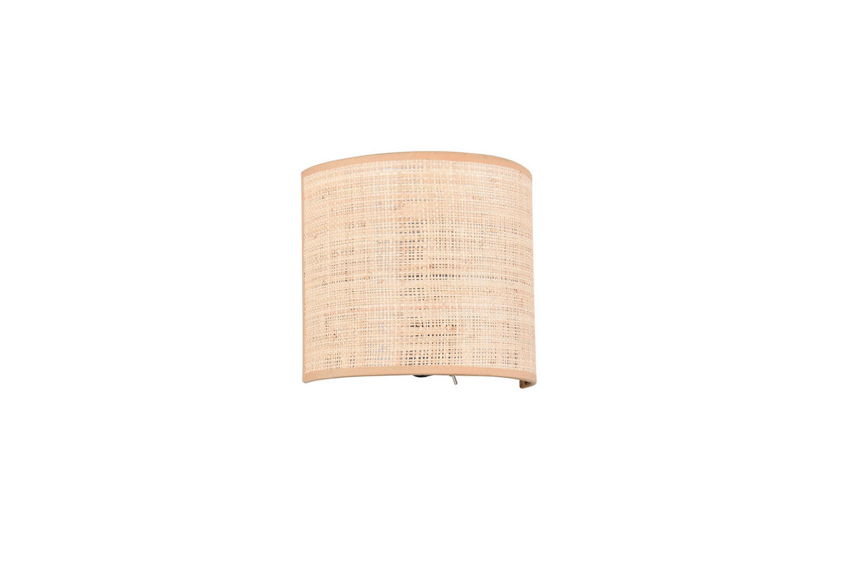 VÄGGLAMPA Aimee 23/20,5/12 cm   - svart/naturfärgad, Natur, metall/textil (23/20,5/12cm)