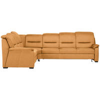 ECKSOFA in Mikrofaser Gelb  245/303 cm  - Gelb/Schwarz, KONVENTIONELL, Holz/Textil (245/303cm) - Beldomo Comfort