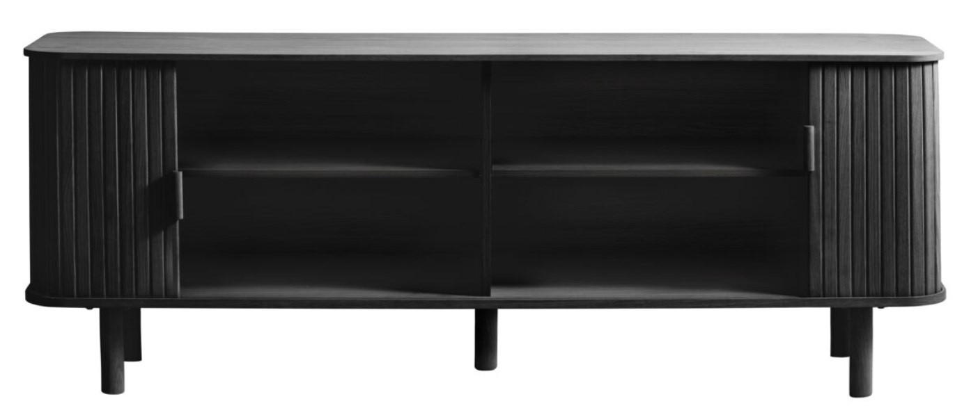TV-BÄNK  i 160/55,6/40 cm  - svart, Design, trämaterial/trä (160/55,6/40cm) - Niels Andersson