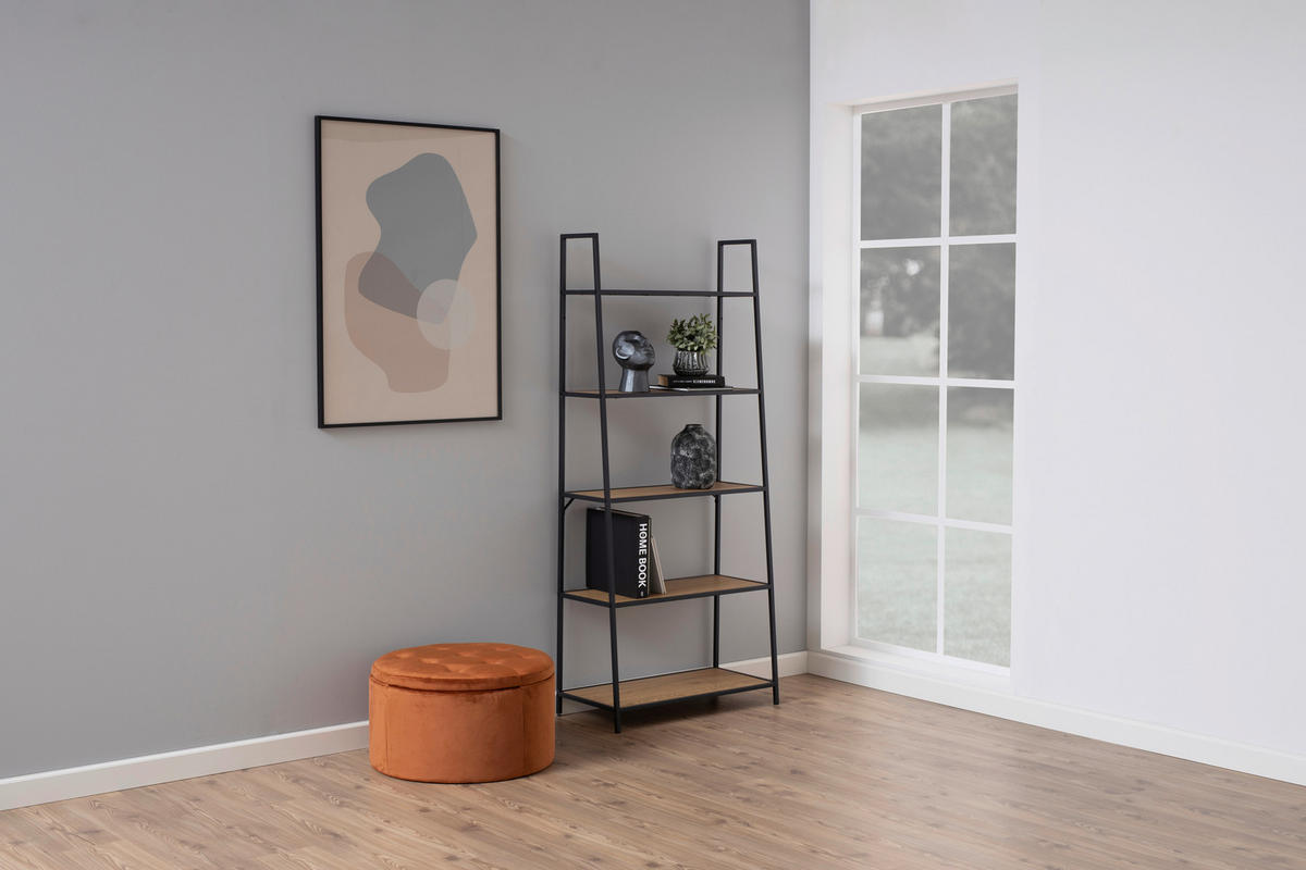 TABURET, textil, 60/35/60 cm - bílá/oranžová, Moderní, textil/plast (60/35/60cm) - Livetastic