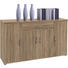 KOMMODE 118/70/30 cm - Eichefarben/Silberfarben, KONVENTIONELL, Holzwerkstoff/Kunststoff (118/70/30cm) - Carryhome KOMMODE 118/70/30 cm - Eichefarben/Silberfarben, KONVENTIONELL, Holzwerkstoff/Kunststoff (118/70/30cm) - Carryhome