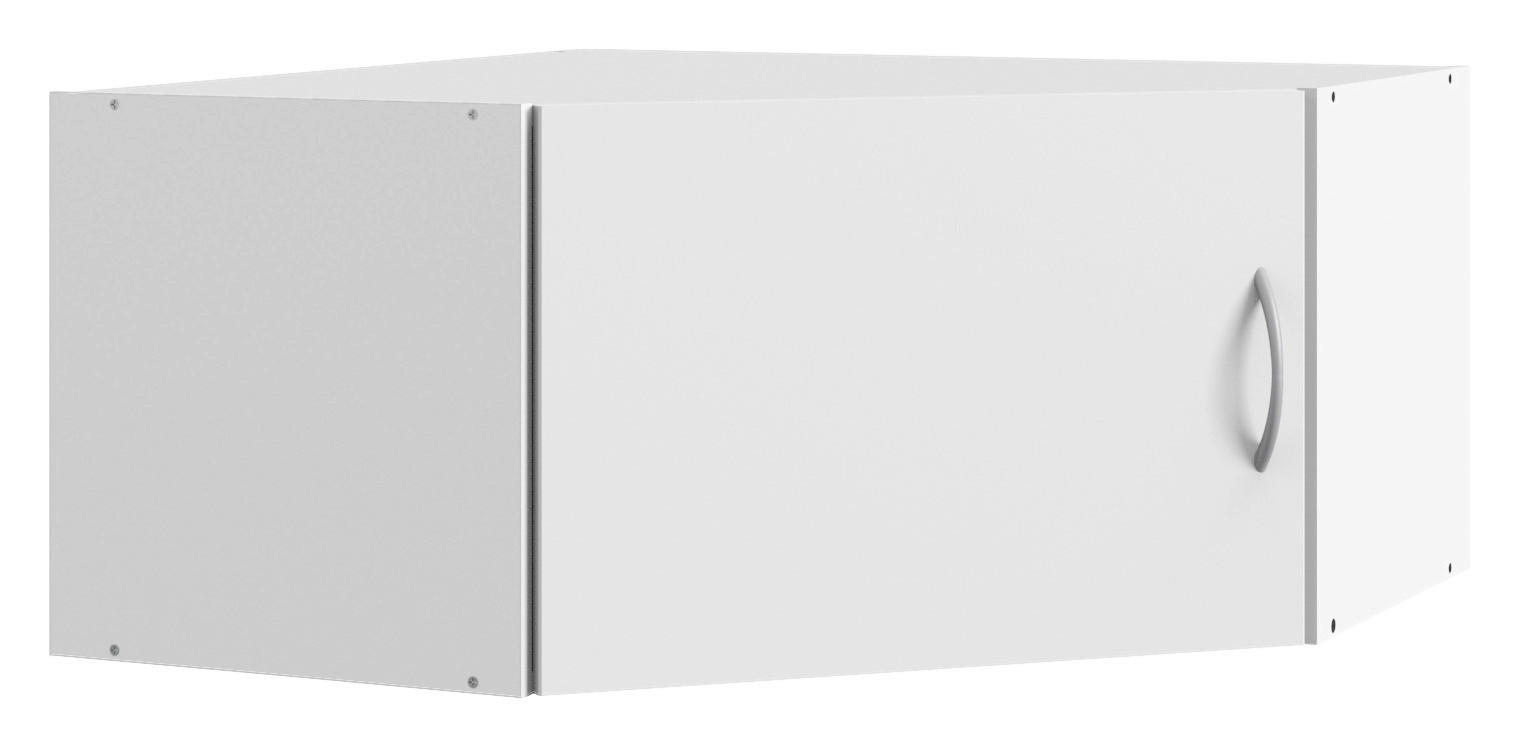 AUFSATZSCHRANK 80/40/80 cm, Weiß  - Alufarben/Weiß, KONVENTIONELL, Holzwerkstoff/Kunststoff (80/40/80cm) - Xora