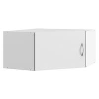 AUFSATZSCHRANK 80/40/80 cm  - Alufarben/Weiß, KONVENTIONELL, Holzwerkstoff/Kunststoff (80/40/80cm) - Xora