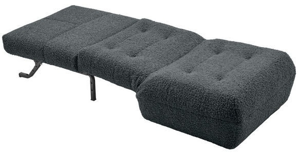 SCHLAFSESSEL Teddystoff Anthrazit    - Anthrazit/Schwarz, KONVENTIONELL, Kunststoff/Textil (90/85/100cm) - Carryhome