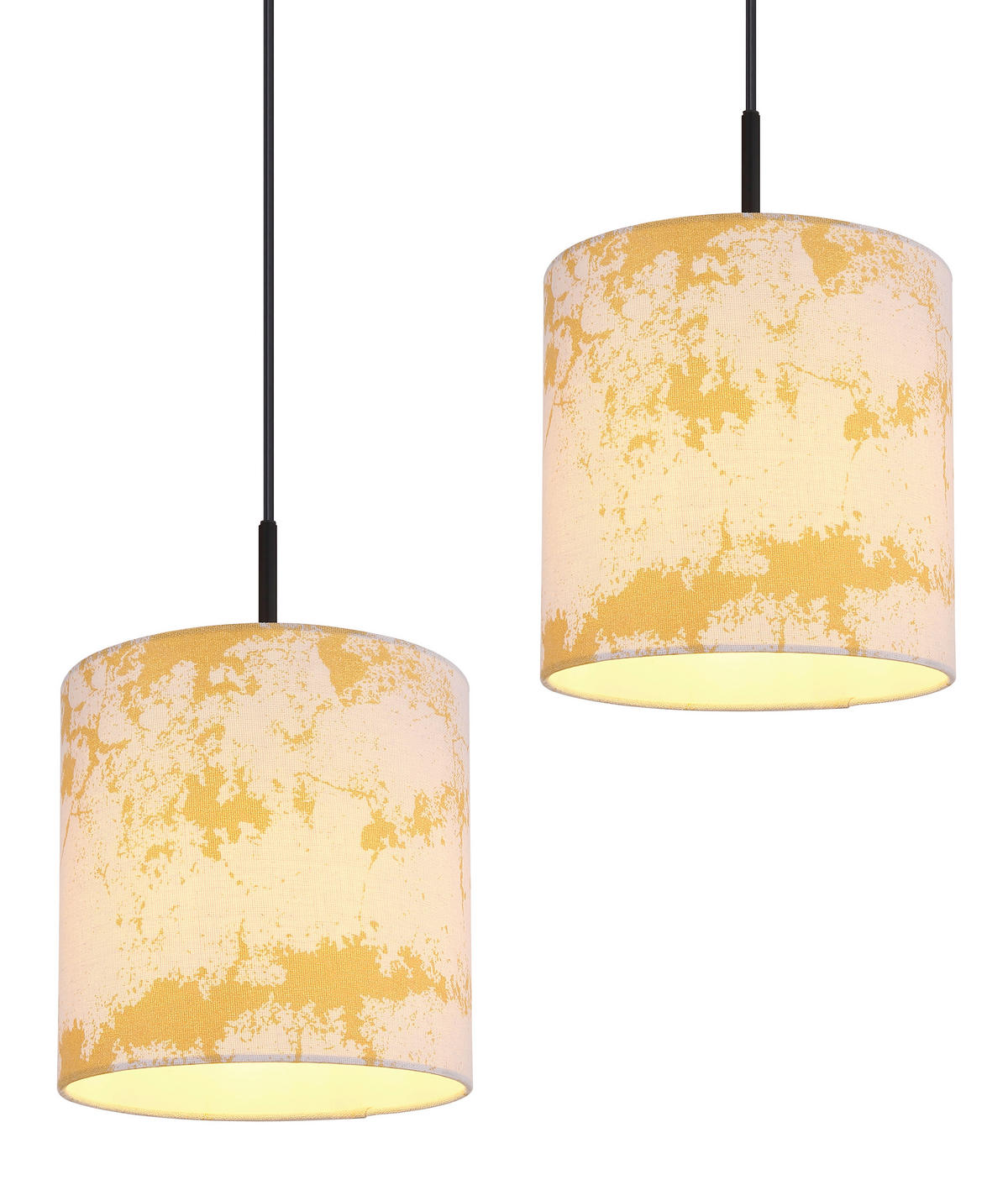 HÄNGELEUCHTE 100/20/150 cm    - Weiss/Goldfarben, Basics, Textil/Metall (100/20/150cm) - Globo