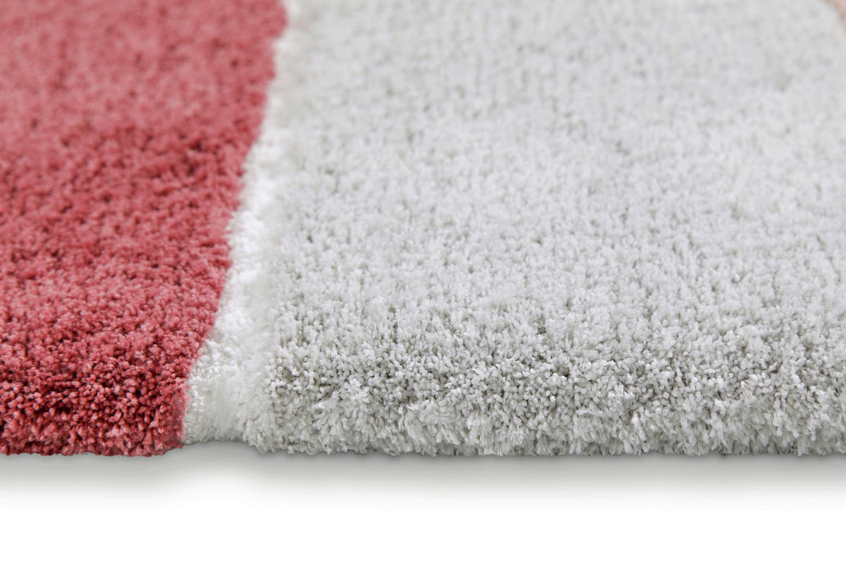 BADTEPPICH Grau, Hellrosa 55/65 cm  - Hellrosa/Grau, Basics, Kunststoff/Textil (55/65cm) - WECON HOME