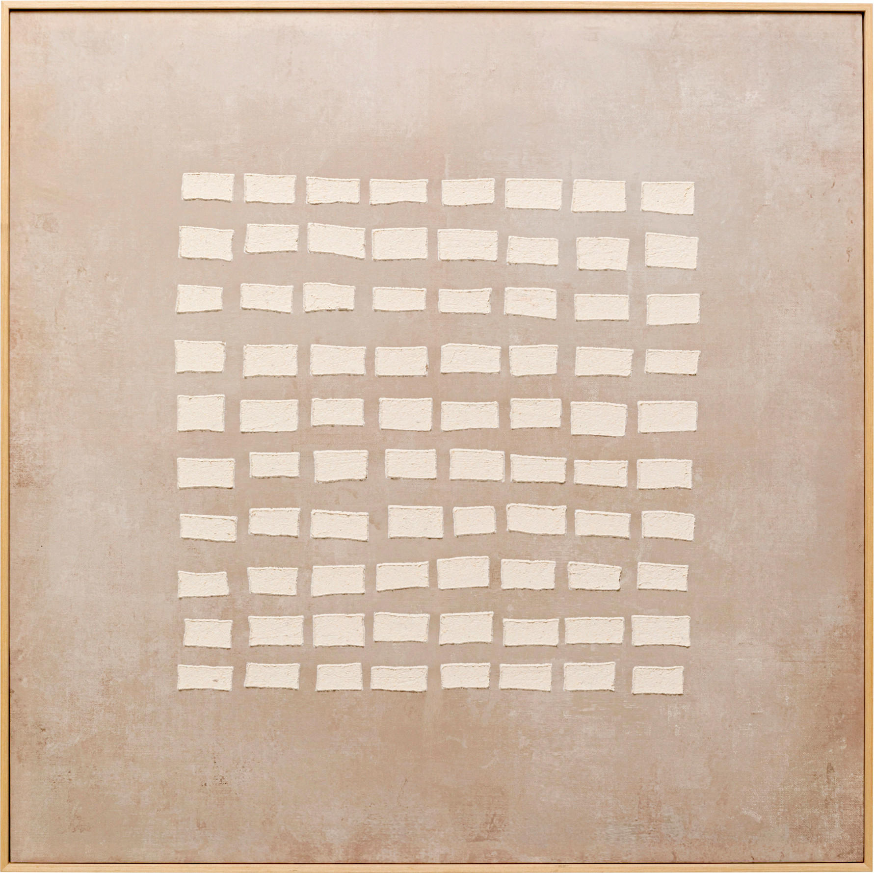 LEINWANDBILD Abstraktes 100/100/4 cm  - Beige, Design, Holz/Textil (100/100/4cm) - Kare-Design