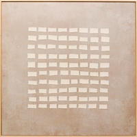 LEINWANDBILD Abstraktes 100/100/4 cm  - Beige, Design, Holz/Textil (100/100/4cm) - Kare-Design