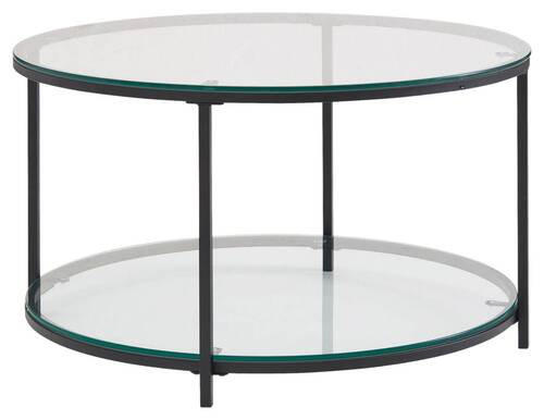 COUCHTISCH in Glas 80/80/45 cm  - Schwarz, MODERN, Glas/Metall (80/80/45cm) - MID.YOU