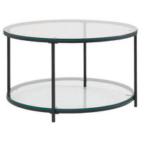COUCHTISCH in Glas 80/80/45 cm  - Schwarz, Modern, Glas/Metall (80/80/45cm) - MID.YOU