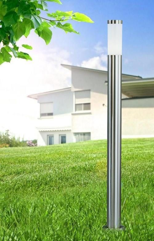 SVJETILJKA PODNA VANJSKA Boston - boje oplemenjenog čelika/opalna, Basics, metal/plastika (13,1/110cm) - Globo
