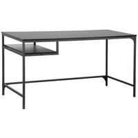 ÍRÓASZTAL  - fekete, Design, faalapú anyag/fém (140/70/75cm) - Carryhome