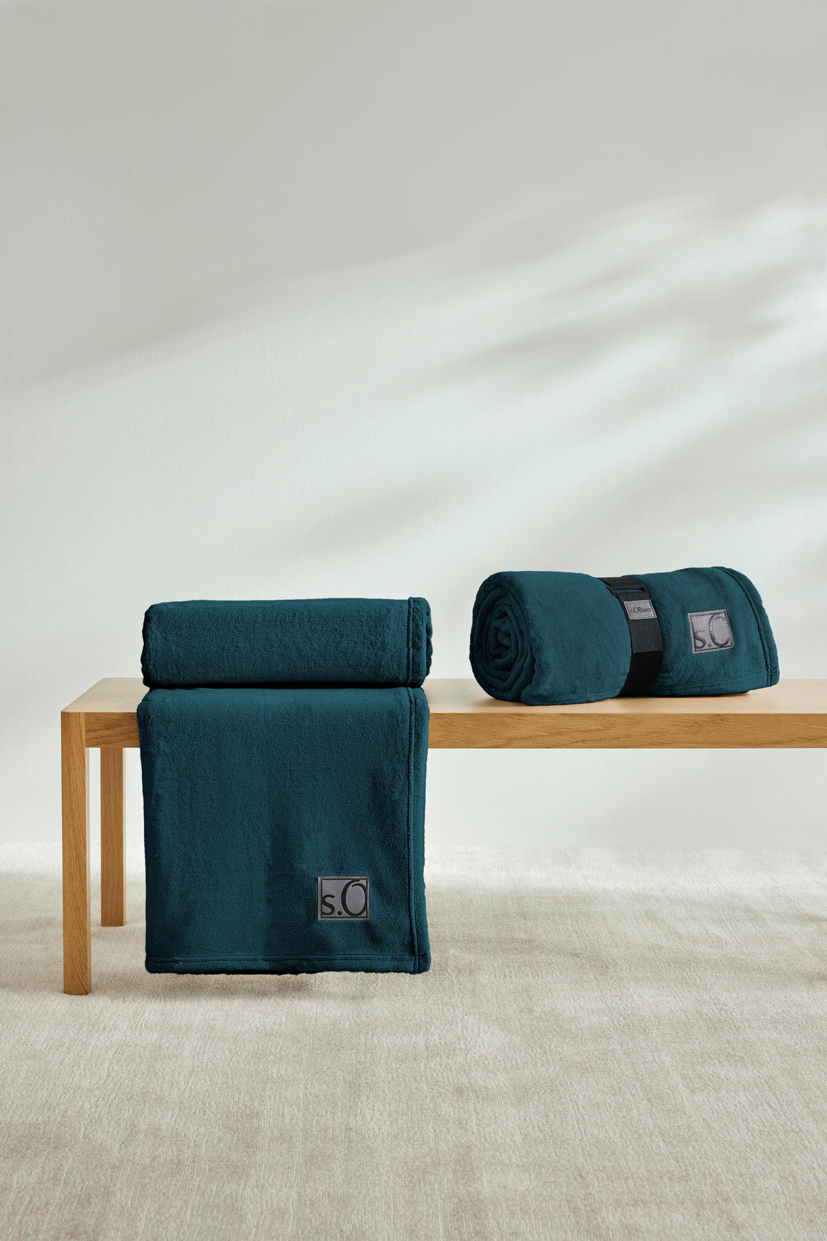 DOMÁCÍ DEKA, polyester, 150/200 cm - petrolej, Basics, textil (150/200cm) - S. Oliver