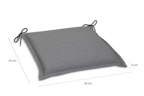 GARTENSITZKISSENSET Uni  - Grau, Basics, Textil (45/5/47cm)