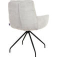 ARMLEHNSTUHL  Stoffauswahl, Typenauswahl, Sitzfläche 360° drehbar, Gestellauswahl Cord  - Hellgrau/Schwarz, Design, Textil/Metall (63/90/69cm) - Johann Jakob