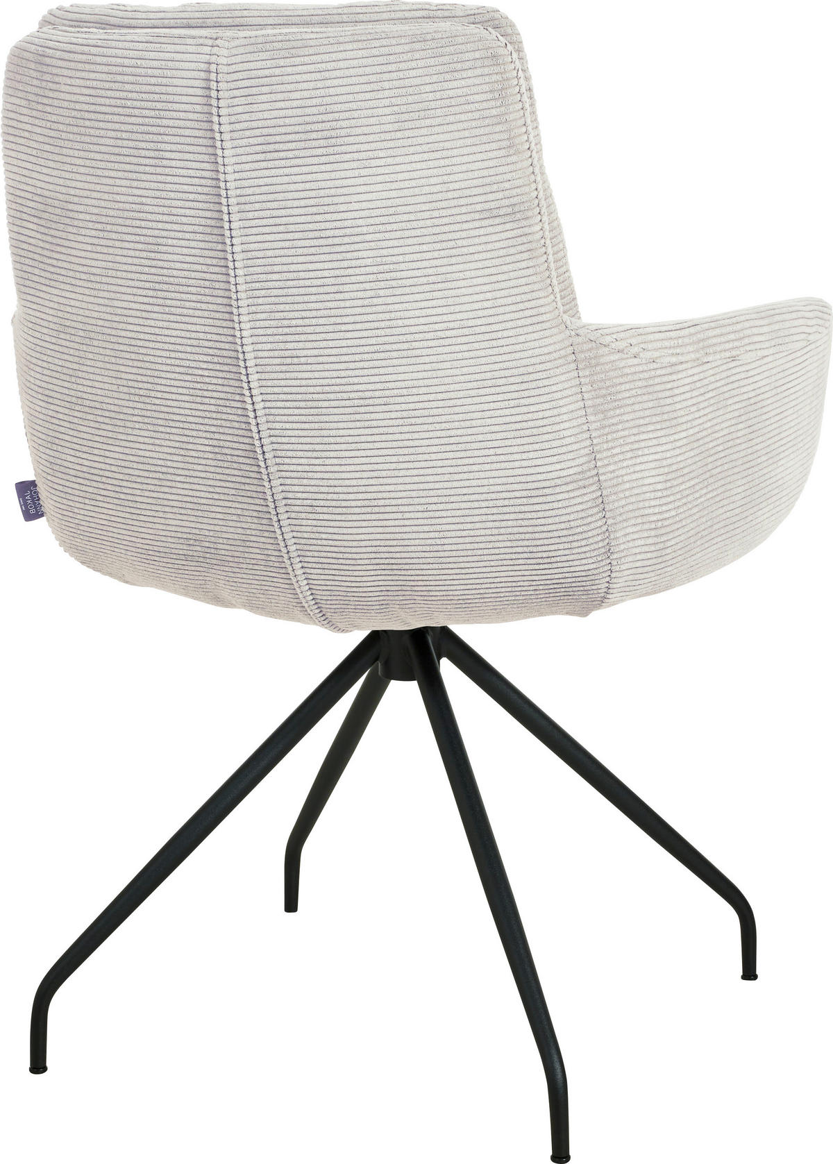ARMLEHNSTUHL  in Cord  - Hellgrau/Schwarz, Design, Textil/Metall (63/90/69cm) - Johann Jakob