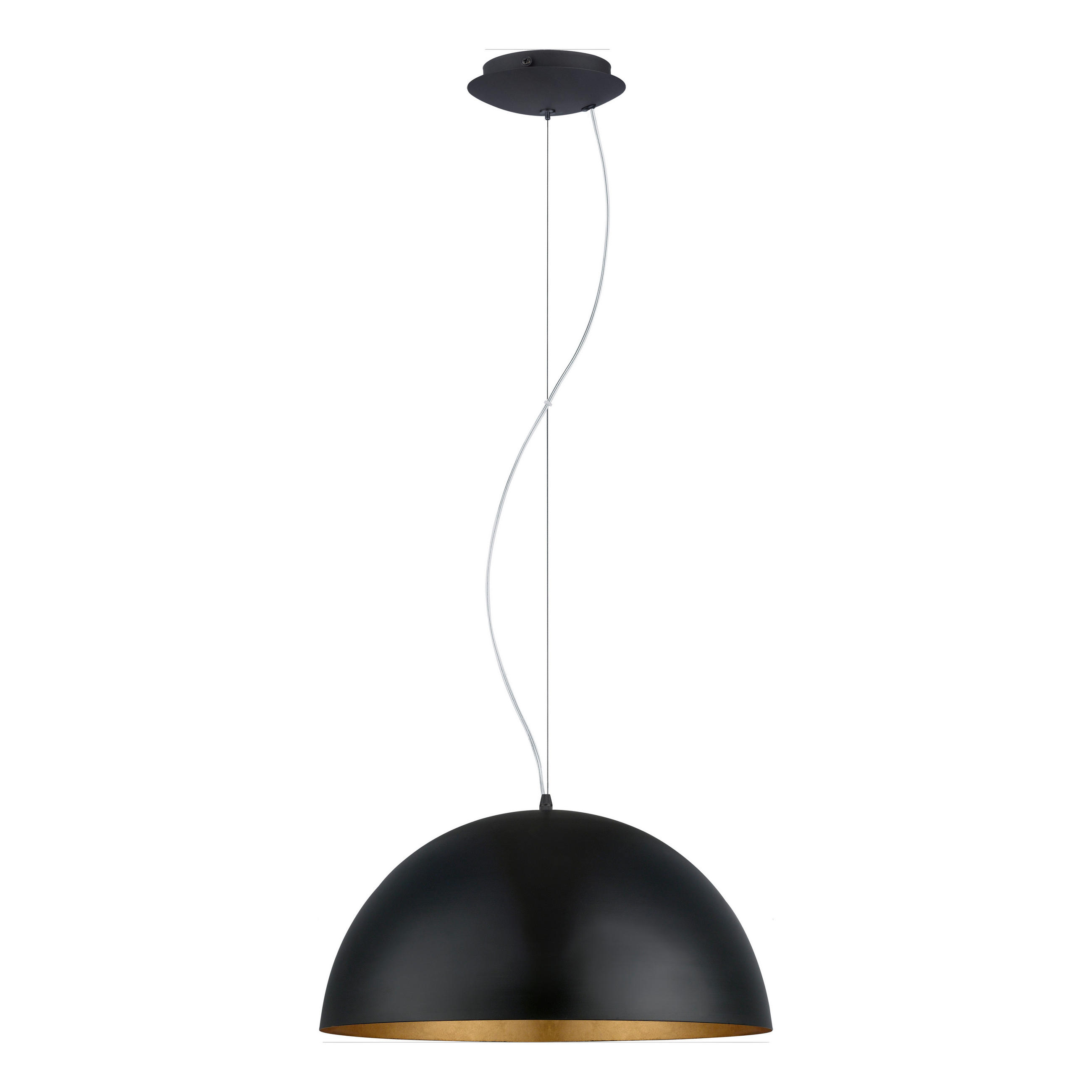 ZÁVĚSNÉ SVÍTIDLO, 53/150 cm  - černá/barvy zlata, Basics, kov (53/150cm) - Eglo