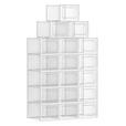 SCHUHBOX - Transparent/Weiß, Trend, Kunststoff (35/19/25,2cm) - Boxxx
